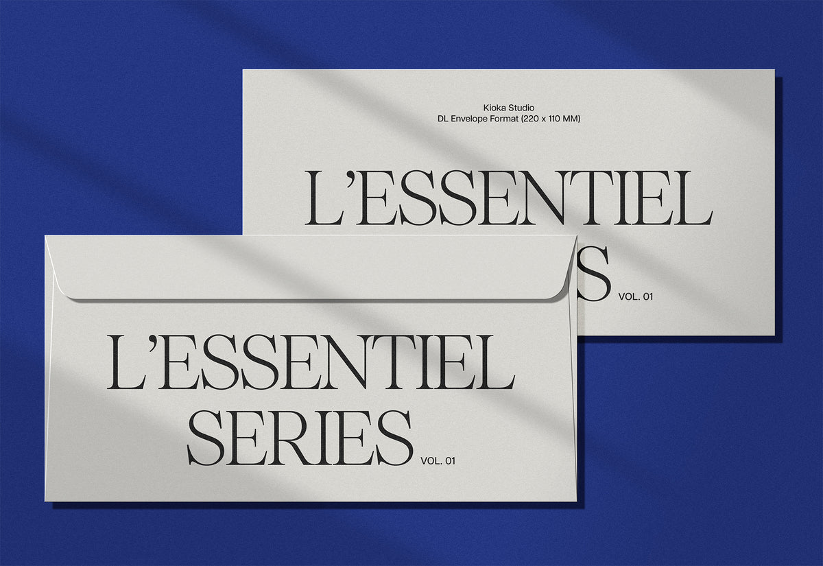 DL Envelope Mockup Scene | L'Essentiel Series Vol. 01