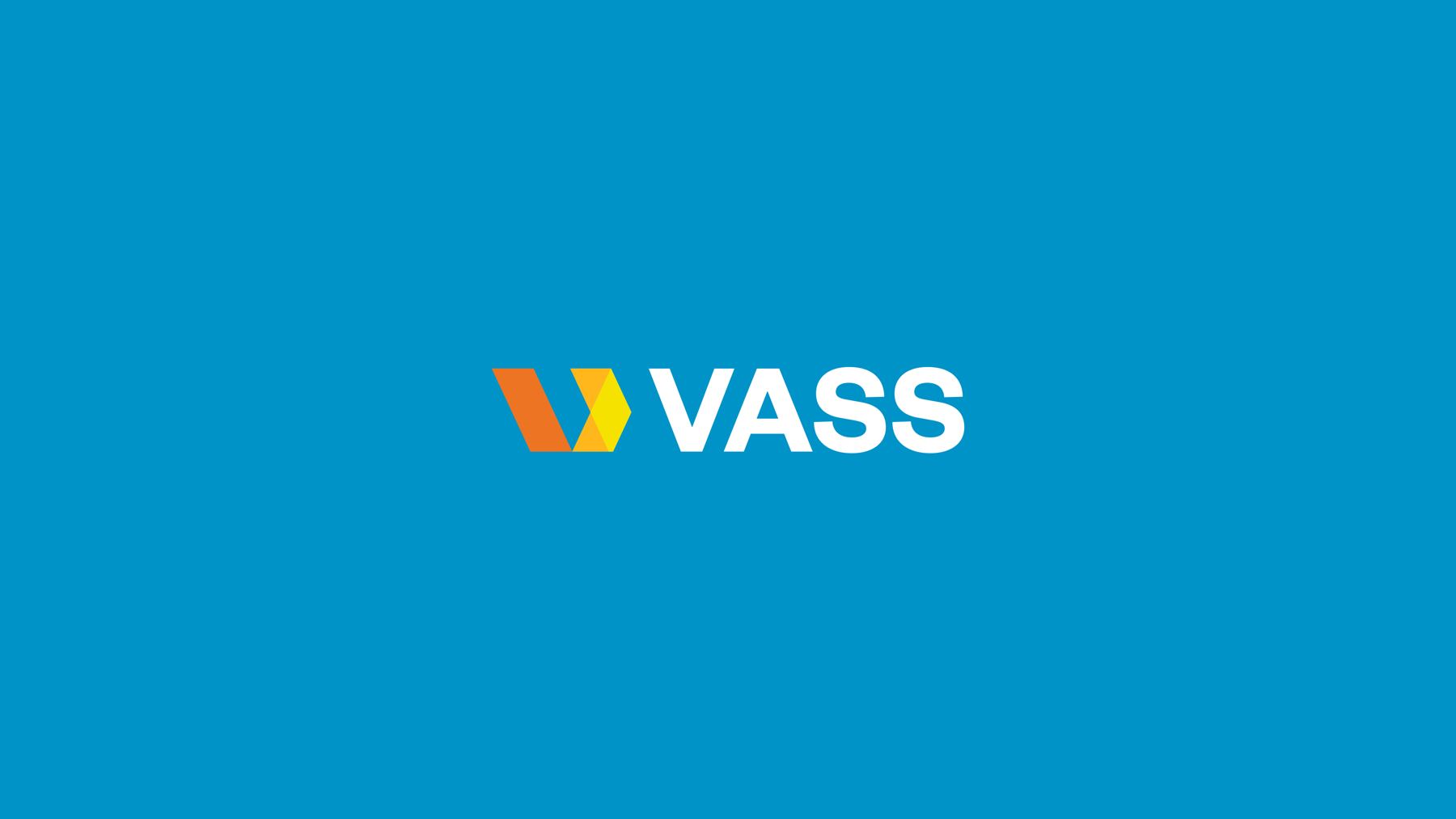 Logotipo de Vass en su azul principal