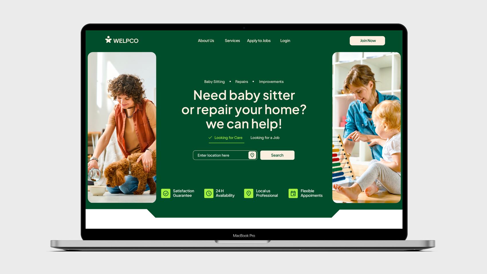 Propuesta visual de homepage de Welpco