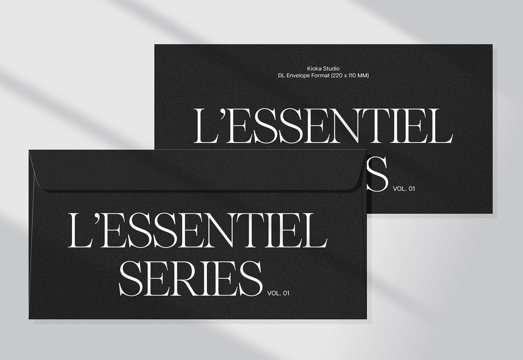 DL Envelope Mockup Scene | L'Essentiel Series Vol. 01