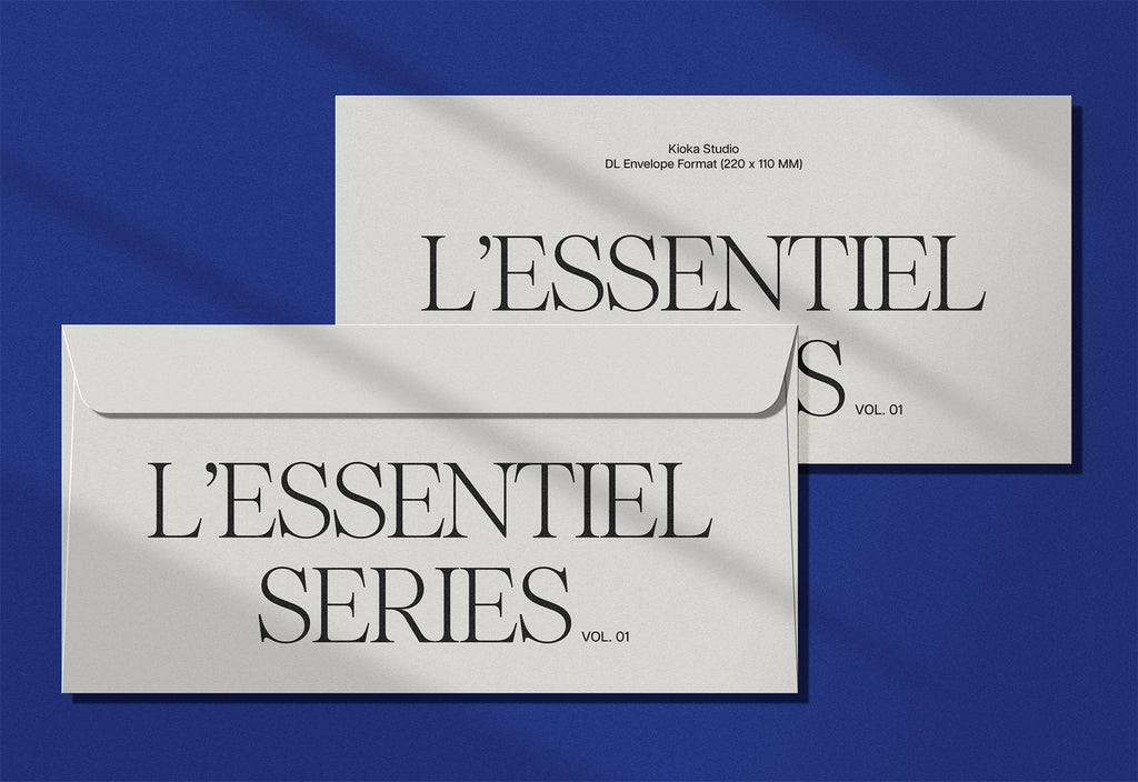 DL Envelope Mockup Scene | L'Essentiel Series Vol. 01