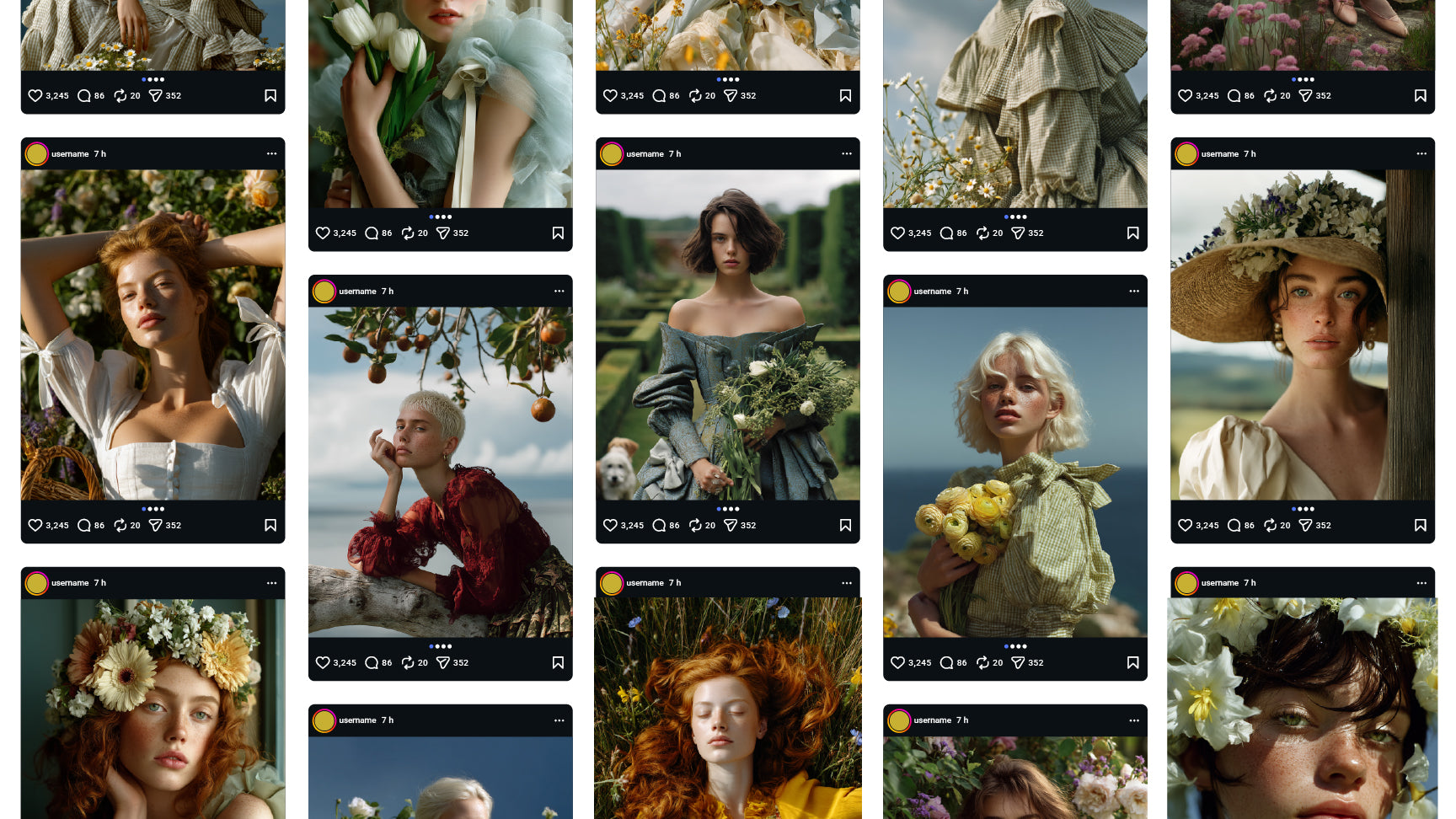 Instagram Frames Template - 16 Layouts
